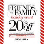 Friends & Family Holiday Event 20% Off Your Entire Jewelry Purchase