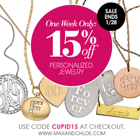 PERSONALIZED JEWELRY SALE 15% OFF